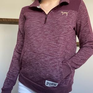 PINK Victoria’s Secret maroon fleece with pocket!